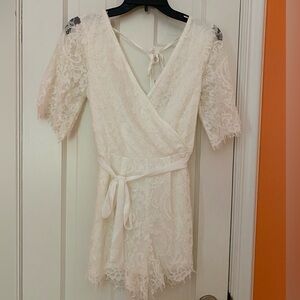 Charlotte Russe White Lace Romper